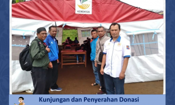 Kunjungan  dan Penyerahan Donasi Kepada Korban Bencana oleh PJOK  Bogor Timur