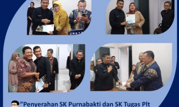 Penyerahan SK Purnabakti dan Sk Tugas Plt Kepala Sekolah SD SMP