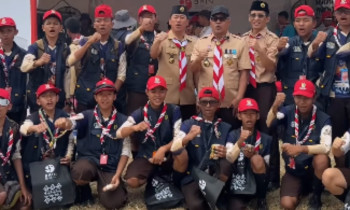 Kunjungan Kepada Peserta Jambore Nasional XII Tahun 2026 Kontingen Kwarcab Kota Bogor